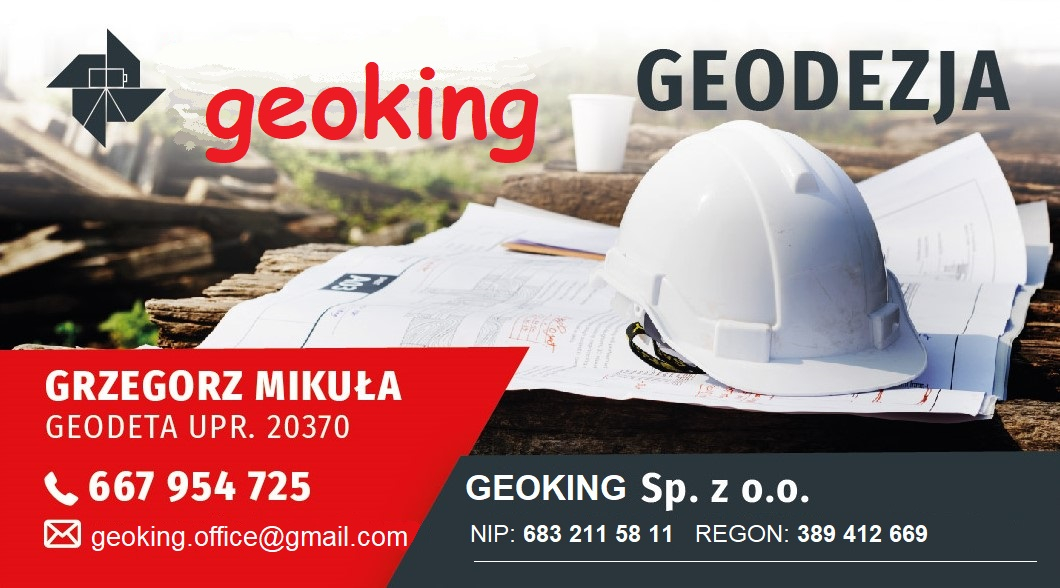 Zdjęcie na okładce dla Usługi Geodezyjne GEOKING Geodeta Gdów